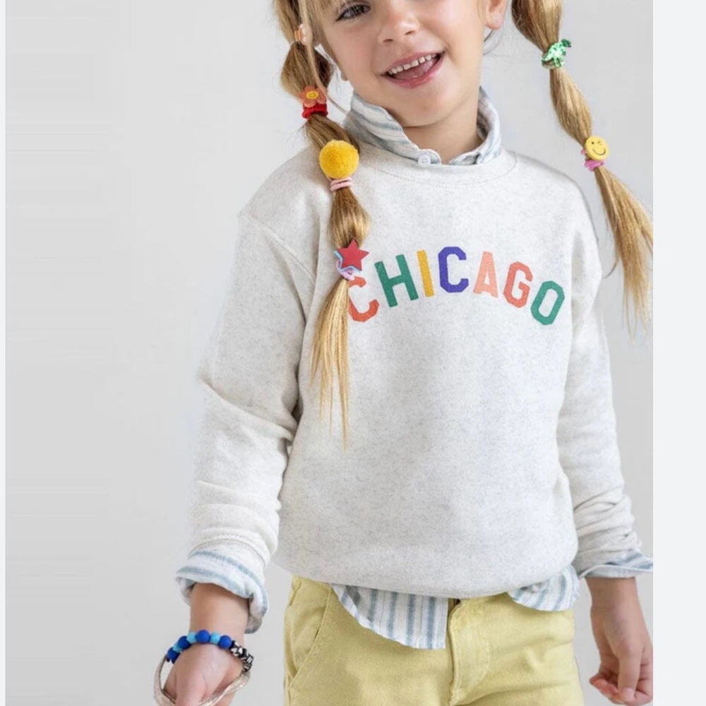 Sweet Home Chicago Kids Sweatshirt - Heather Natural